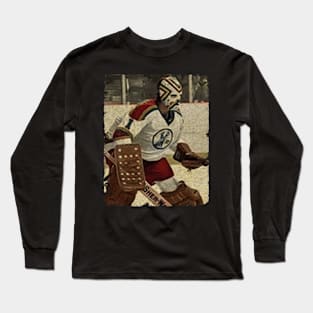 Denis Herron - Kansas City Scouts, 1975 Long Sleeve T-Shirt